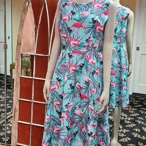 Retro Flamingo Dress Size Large.